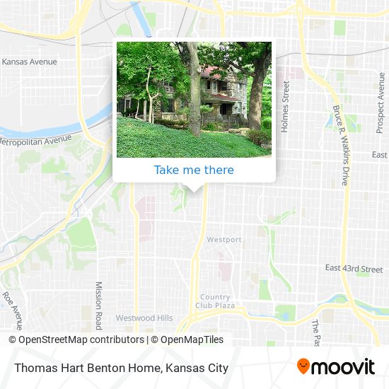 Thomas Hart Benton Home map