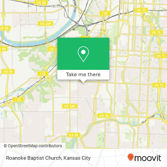 Mapa de Roanoke Baptist Church