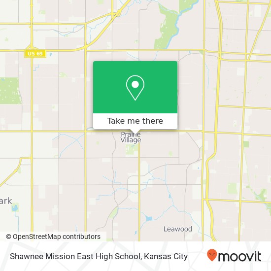 Mapa de Shawnee Mission East High School