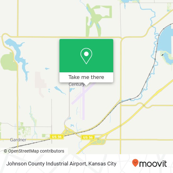 Johnson County Industrial Airport map