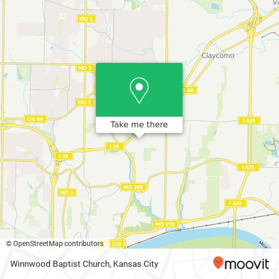 Winnwood Baptist Church map