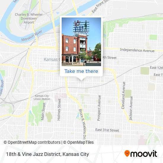 Mapa de 18th & Vine Jazz District