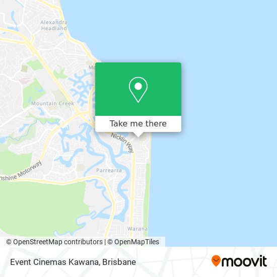 Event Cinemas Kawana map