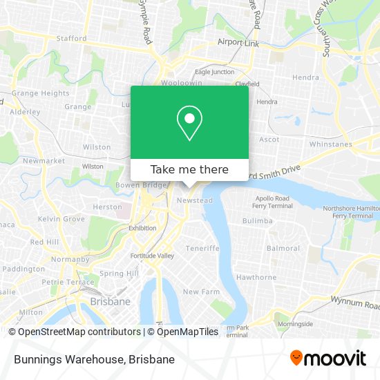 Mapa Bunnings Warehouse