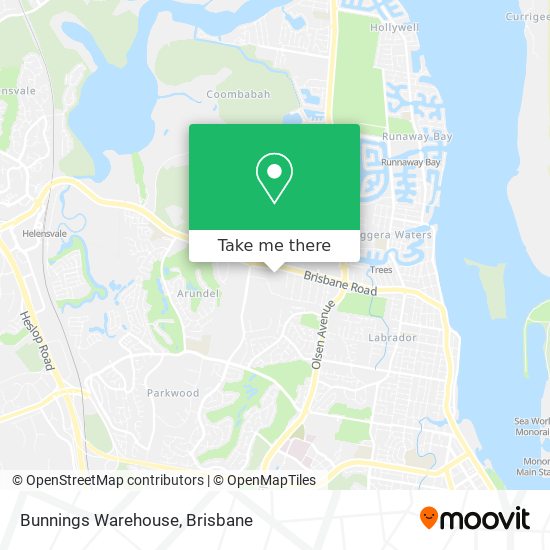 Bunnings Warehouse map