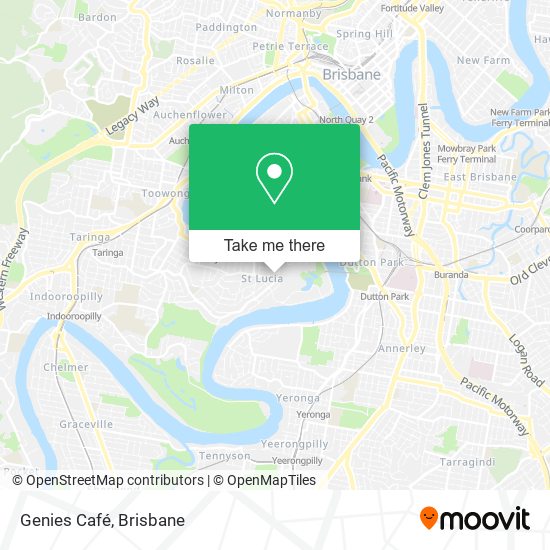 Genies Café map