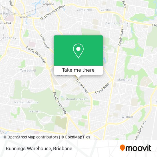 Bunnings Warehouse map