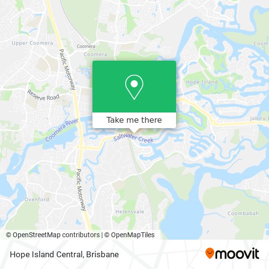 Hope Island Central map
