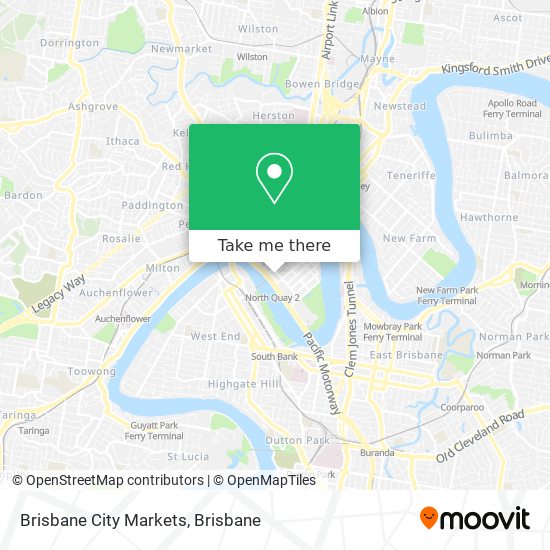 Mapa Brisbane City Markets