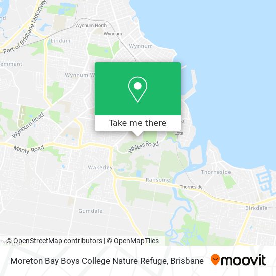 Moreton Bay Boys College Nature Refuge map