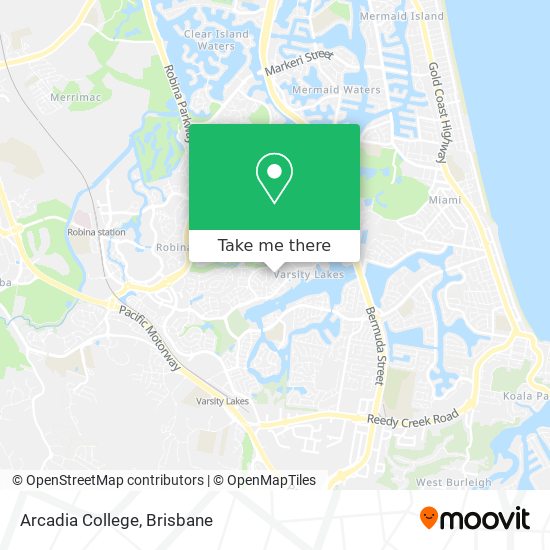Arcadia College map