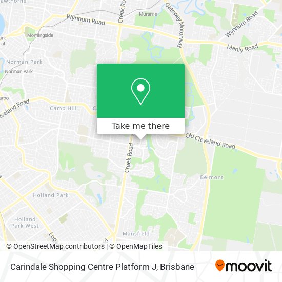 Carindale Shopping Centre Platform J map