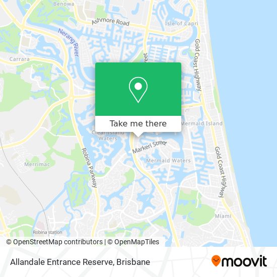 Allandale Entrance Reserve map