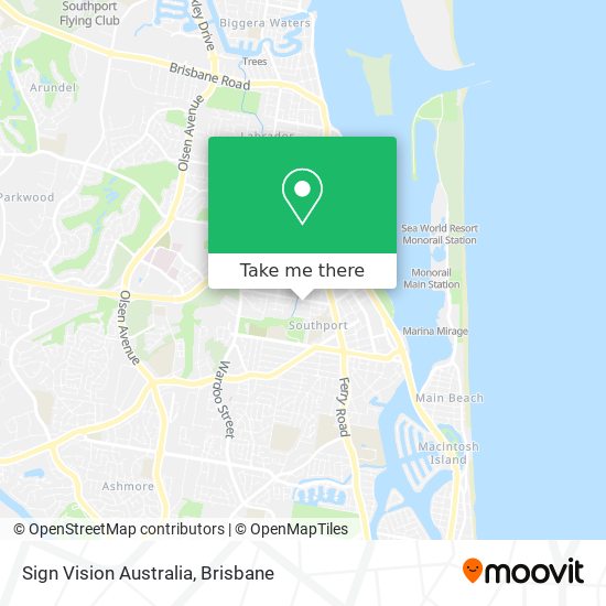 Sign Vision Australia map