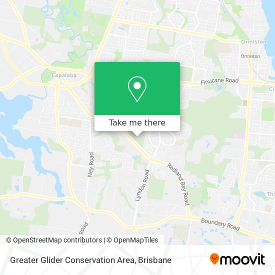 Mapa Greater Glider Conservation Area