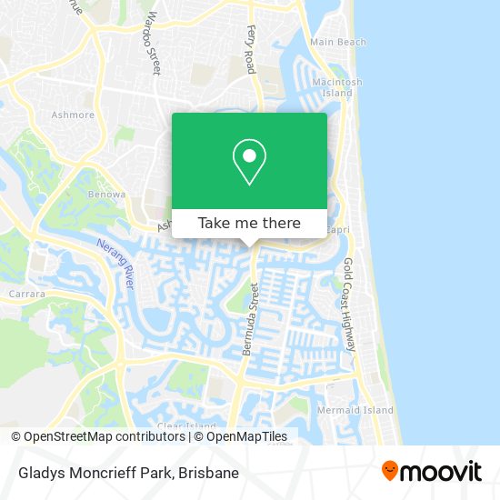 Gladys Moncrieff Park map