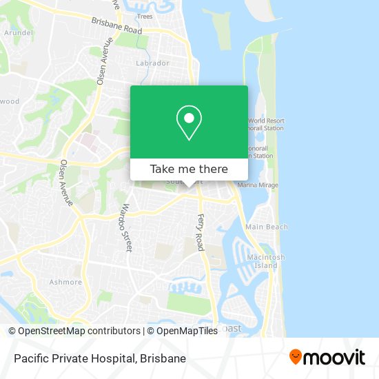 Pacific Private Hospital map