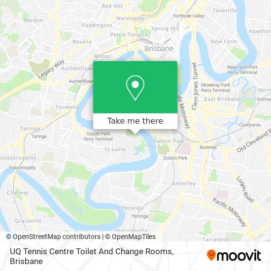 UQ Tennis Centre Toilet And Change Rooms map