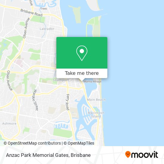 Anzac Park Memorial Gates map