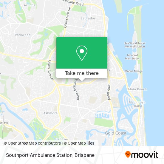 Southport Ambulance Station map