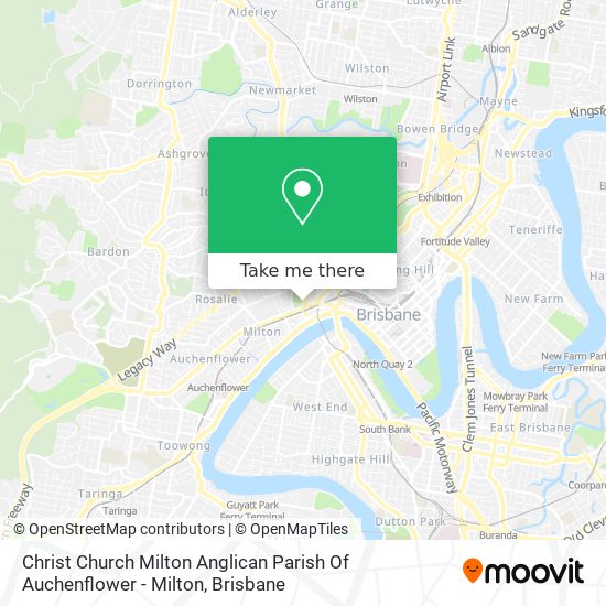 Christ Church Milton Anglican Parish Of Auchenflower - Milton map