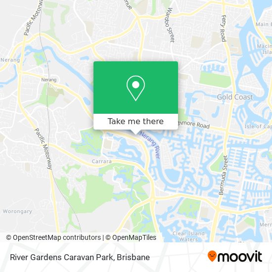 River Gardens Caravan Park map