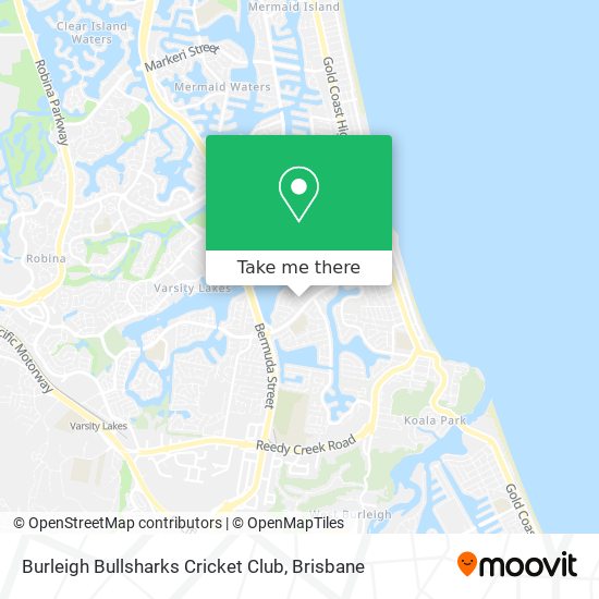 Burleigh Bullsharks Cricket Club map