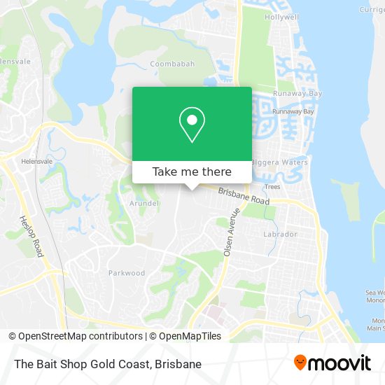 The Bait Shop Gold Coast map