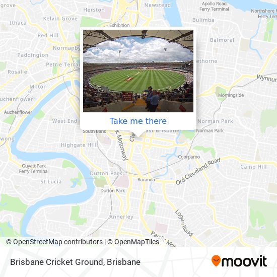 Brisbane Cricket Ground map