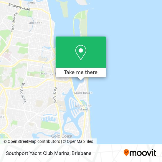 Mapa Southport Yacht Club Marina