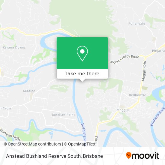 Anstead Bushland Reserve South map