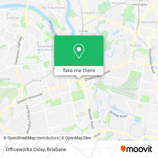 Officeworks Oxley map