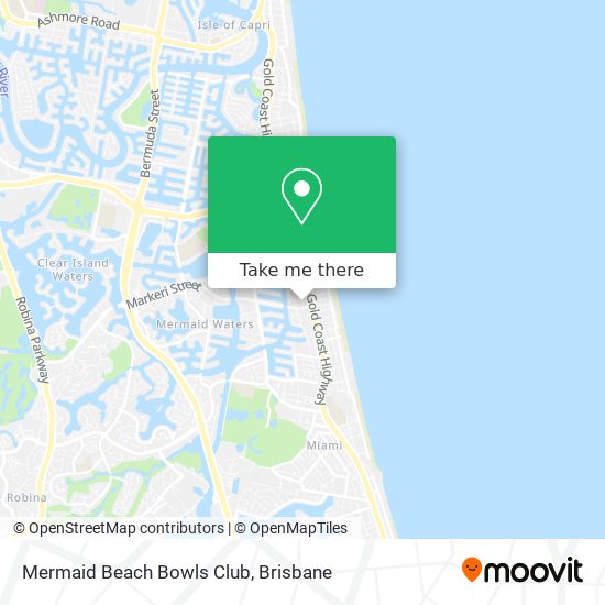 Mermaid Beach Bowls Club map