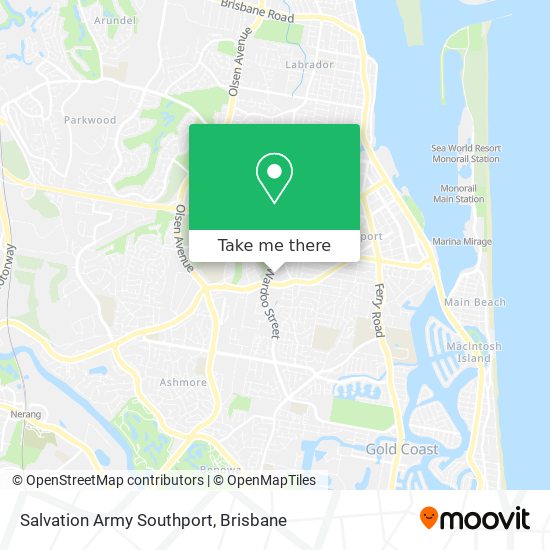 Salvation Army Southport map