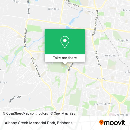 How to get to Albany Creek Memorial Park in Bridgeman Downs by bus or