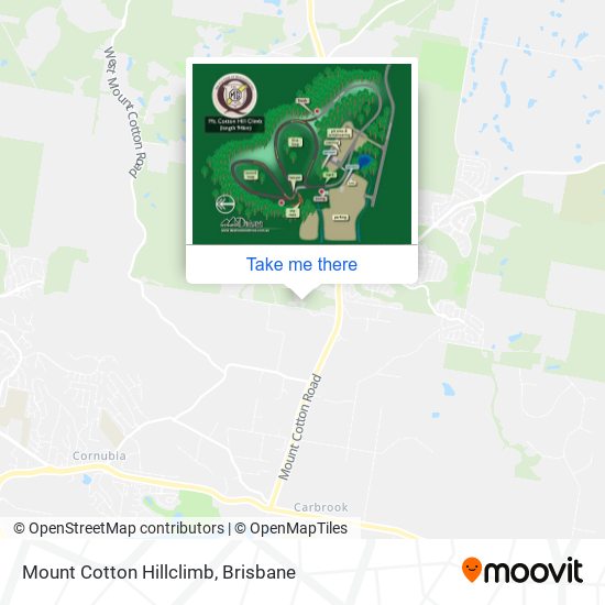 Mapa Mount Cotton Hillclimb