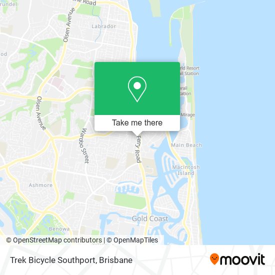Trek Bicycle Southport map