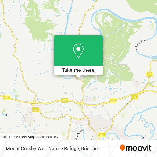 Mount Crosby Weir Nature Refuge map