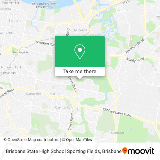 Mapa Brisbane State High School Sporting Fields