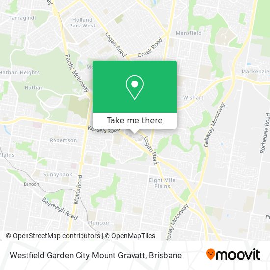 Mapa Westfield Garden City Mount Gravatt