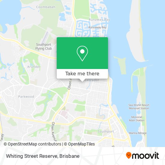 Whiting Street Reserve map