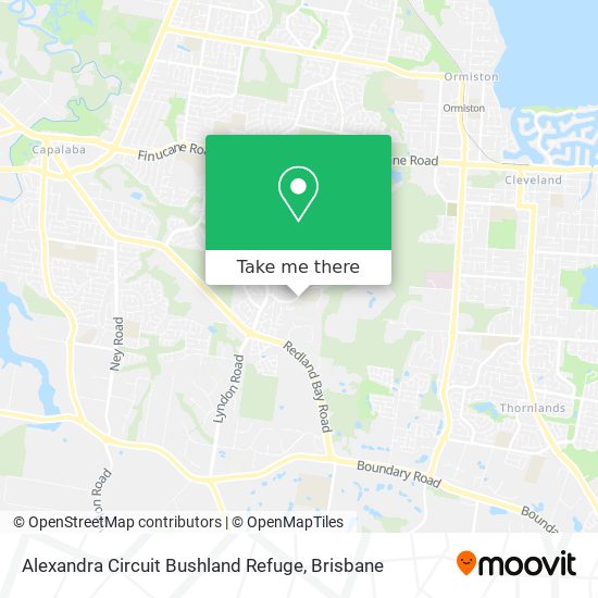 Alexandra Circuit Bushland Refuge map