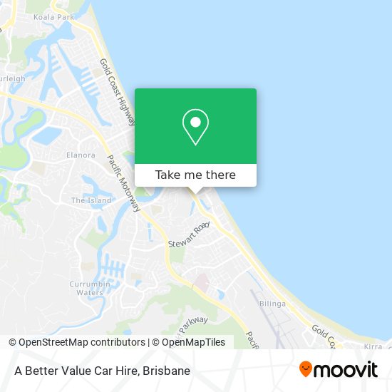 A Better Value Car Hire map