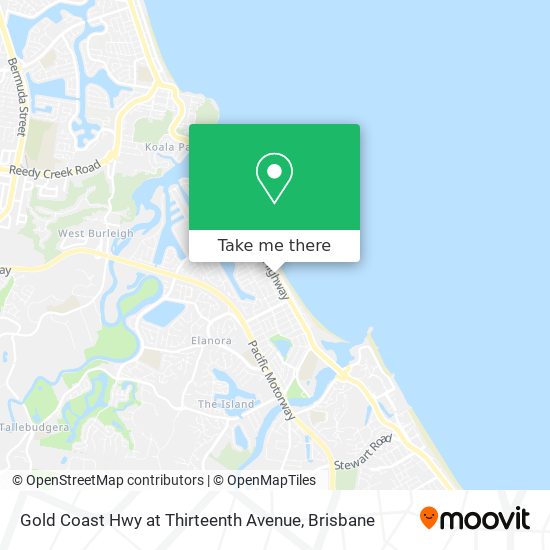 Gold Coast Hwy at Thirteenth Avenue map