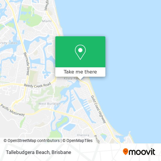 Tallebudgera Beach map