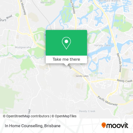 In Home Counselling map