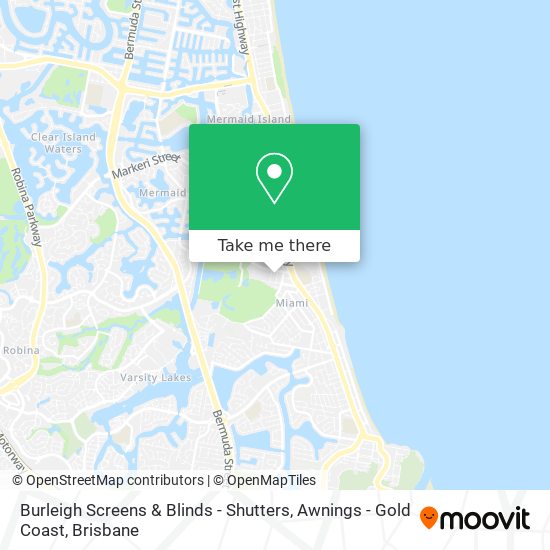 Burleigh Screens & Blinds - Shutters, Awnings - Gold Coast map