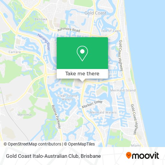 Mapa Gold Coast Italo-Australian Club