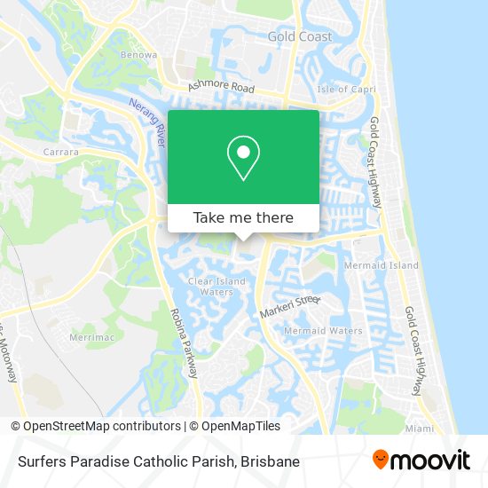 Surfers Paradise Catholic Parish map