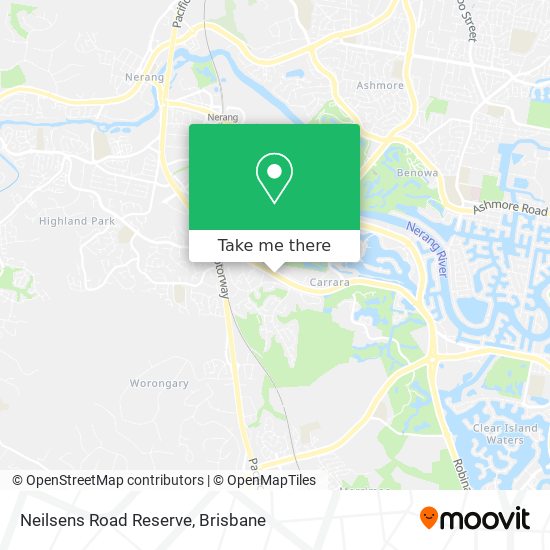 Neilsens Road Reserve map